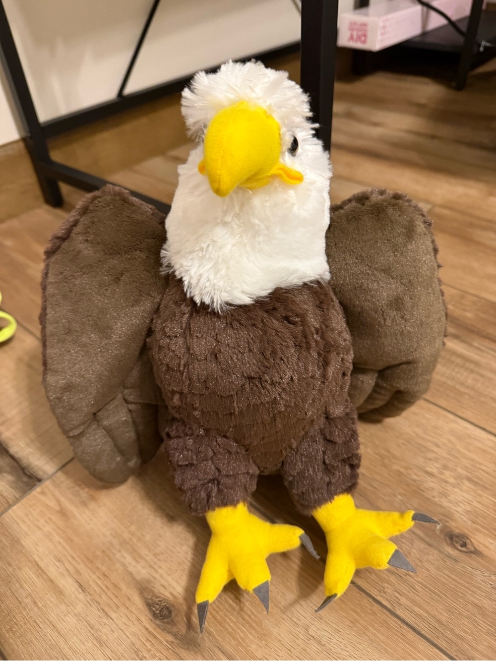 Plush Bald Eagle Stuffed Animal - Brown, White & Yellow